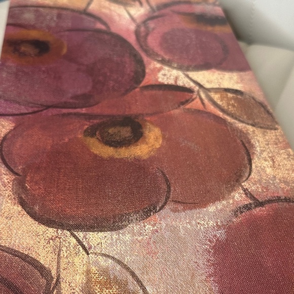 Floral Canvas Wall Art Mauve & Golden NWOT Hanging Wall Art - Picture 13 of 16